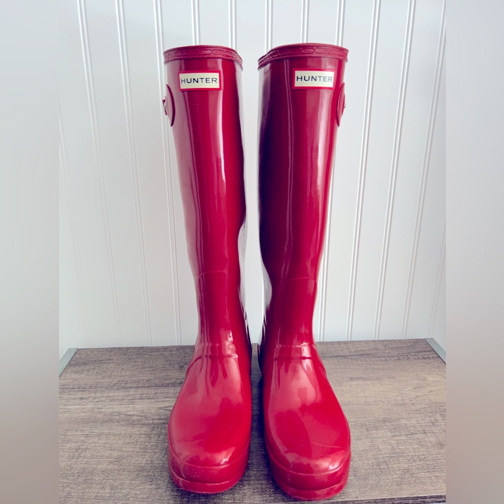 Hunter Glossy Red Women's Rain Boots